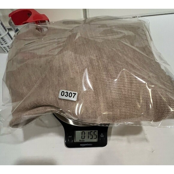 Fenn Wright Manson Sweater Womens Medium Tan 100% Merino Wool Cowl Neck Tunic - Picture 10 of 10